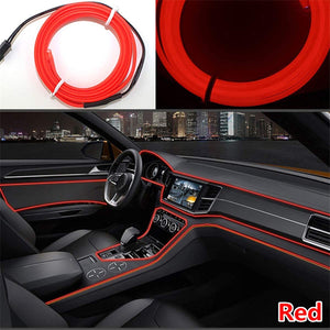 EL Wire Car Interior Light Ambient Neon Light for All Cars with Adapter (5 Meter)