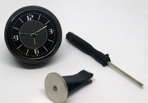 CarOxygen 3D Luxury Metal Symbol Analog Clock for All Cars (4 x 4 x 4cm ), Black