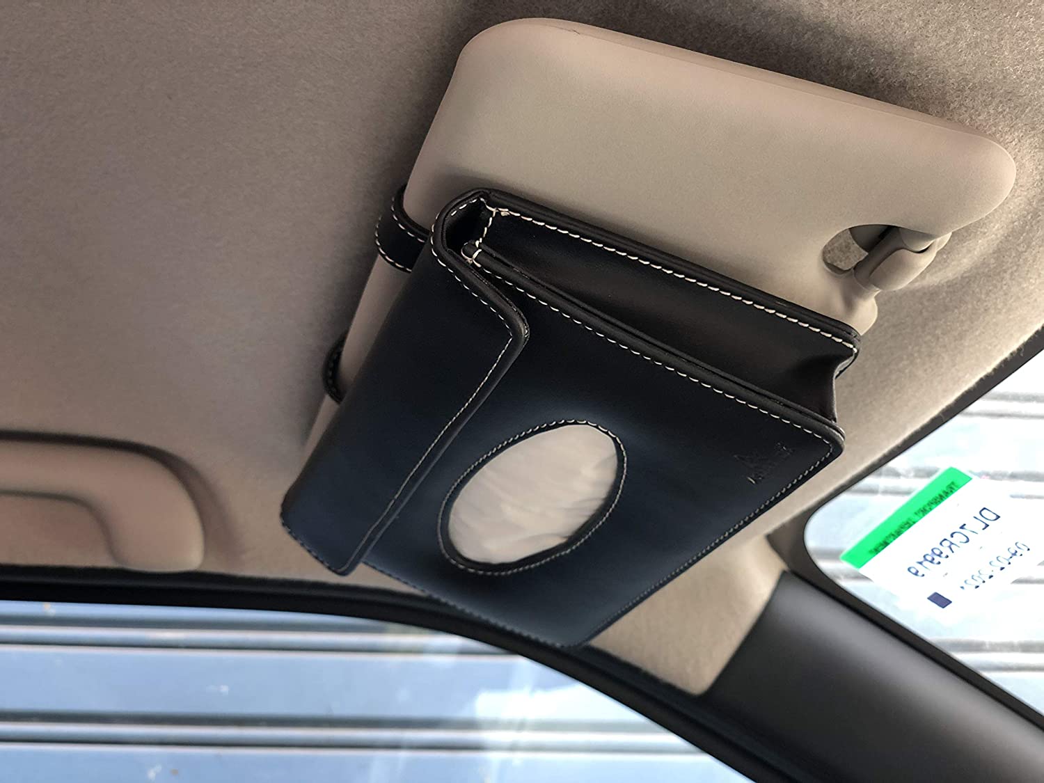 Car Sun Visor Leather Car Armrest Tissue Box Auto ... - Vicedeal