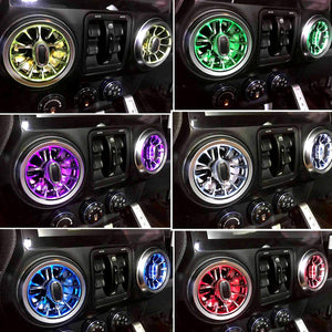 Mahindra New Thar 2020 AC Vent RGB LED Multi Color Effect With wireless remote control ( Set Of 4)