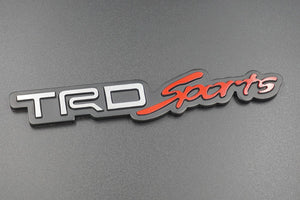 TRD SPORTS WHITE RED+BLACK METAL PERFORMANCE EMBLEM STICKER 3D CAR HOLD VEHICLE-GRILL BADGE LOGO STICKER