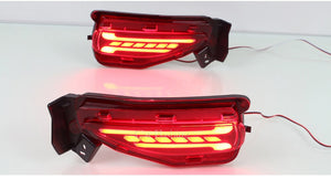 Rear Car Oxygen -Bumper Led Reflector Drl Back Light for Toyota Fortuner 2012-2015 Models (Red) Set of 2