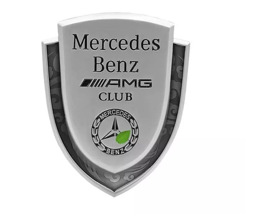 Pegatinas Deportivas Mercedes Benz Plateadas - Pack De 2