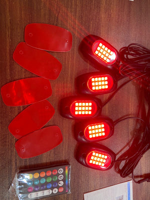 6 Pods RGB LED Rock Lights/Timing Mode/Waterproof - Rock Light Underbody Light