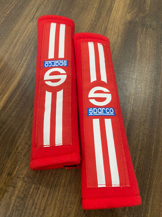 Car Oxygen - Sparco Car Seat Belt Shoulder Pads (Pack of 2)