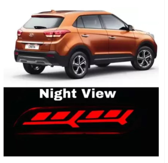 Hyundai Creta 2018+ Model Reflector Light 2 Function ( Non - Matrix ) Type - D Car Reflector Light (Red)