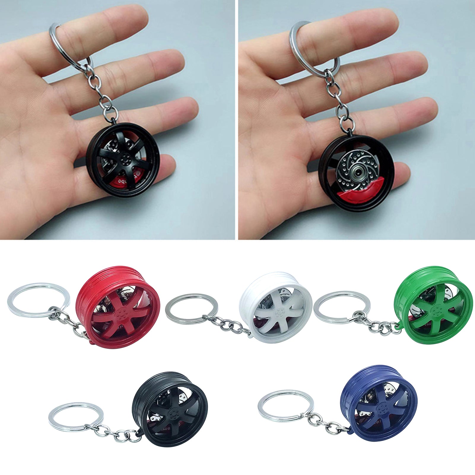 Hot RIM Car wheel Turbo keychain key ring with Brake discs Car Tire Wheel Keychain Auto Car Key Chain Keyring