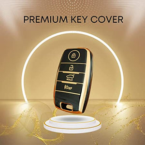 TPU Key Cover Compatible with Kia Sonet | Carens | Seltos 3 Button Smart Key Only
