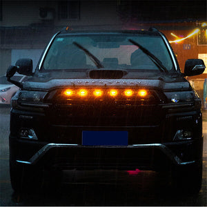 6Pcs 12 LED Amber/Yellow Front Grille Lighting Kit Universal For Truck SUV Raptor Style