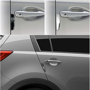 CarOxygen 4 Pcs Status High Glossy Slim Door Edge Guards Bumper Protector Trim Guard Sticker Molding Color (Black)