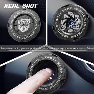 New Metal Rotatable Design Car Push to Start Stop Ignition Button Cover Interior Universal Button Decoration Ring - Aluminium Engine Start Button Cover