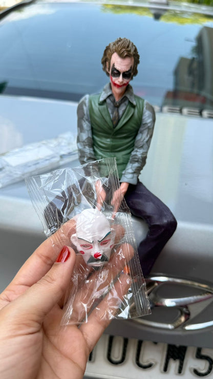 25 cm- Joker-Style Dashboard Bobblehead | Car Interior Decorative Figurine | High-Detail Action Figure for Desk, Home & Car Dashboard | Anti-Slip Base | Perfect Gift for Superhero & Movie Fans