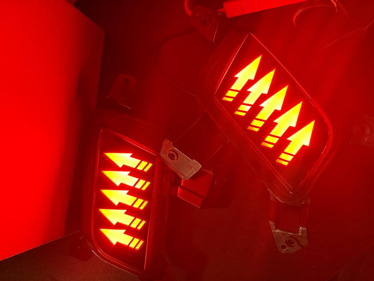 rear bumper led light reflector compatiable for creta 2024 MATRIX present with 4 modes functions available (set of 2pcs)