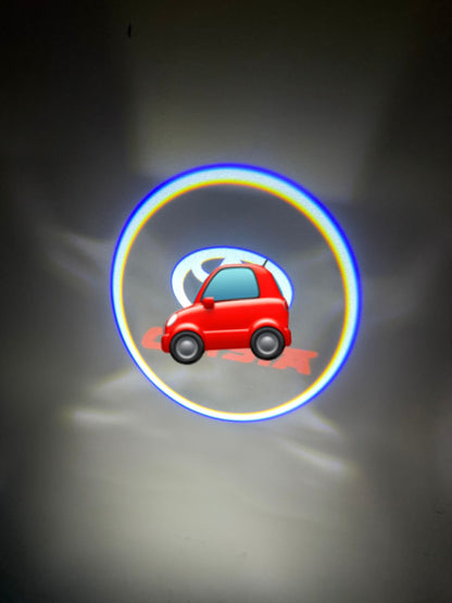 LED Welcome logo Entry Plug and Play Ghost Shadow Projector Car Door Light for Toyota Innova Crysta (White) - 2 Pieces