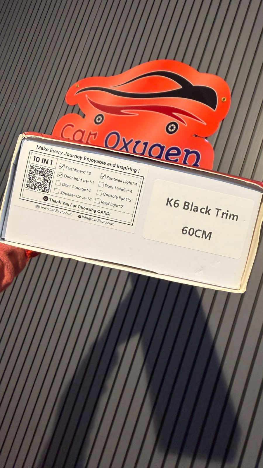 CARDI K5/K6 Magic Black Trim 10 In 1 LED Car Ambient Lights By App Control Strip Light Guide Decoration Atmosphere Lamp. TRIM SIZE EACH 70 CM