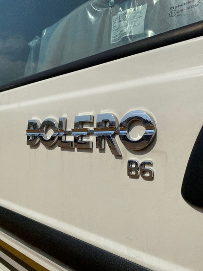 Bolero CAR Emblem Monogram/logo/Badge/Decals/3D/sticker ABS Plastic Colour (Silver,Chorme) Pack of 1 -(24 CM)
