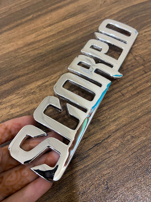 Mahindra Scorpio Chrome 3d Letter High quality ABS Material -Size -17 CM