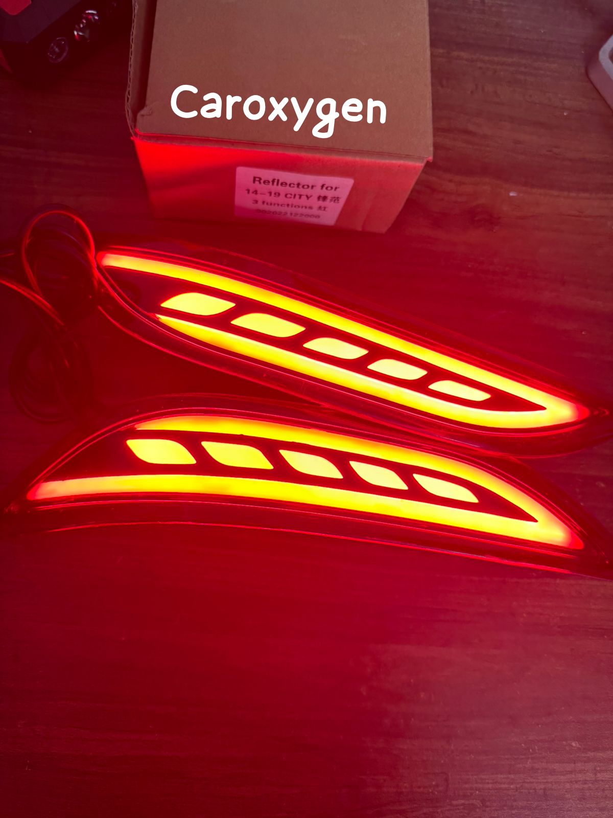 rear reflector bumper light with matix function compatible city 2014-2016 (set of 2pcs)