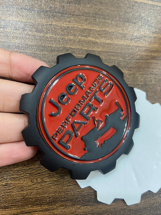Jeep Performance Parts Emblem Sticker for All Jeep Cars, Metal (Black)