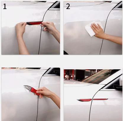 2Pcs Carbon Fiber Car Side Fender Air Wing Vent Cover Trim Stickers Accessories