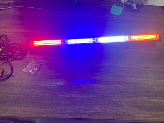 CAR LED Strobe Police Light Flasher Car Fancy Lights  (Multicolor) - Colour - Red , Blue , White , Red