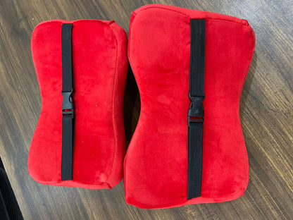 2 pcs Sparco soft memory cotton Pillow Seat Support Decor Headrest Backrest Cushion Hellaflush Neck Rest