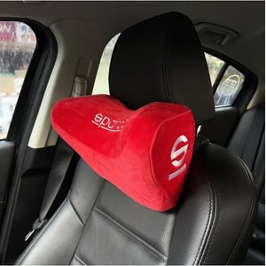 2 pcs Sparco soft memory cotton Pillow Seat Support Decor Headrest Backrest Cushion Hellaflush Neck Rest
