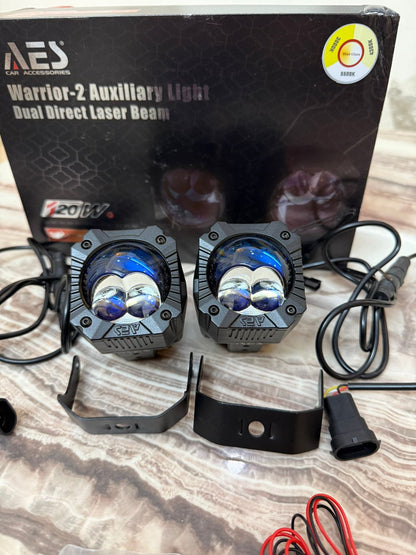 AES Warrior-2 Auxiliary Light (120W Dual Direct Laser Beam) - Tri Colour