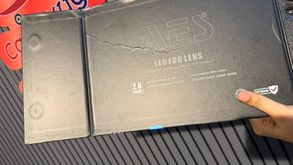 AES 2.0 Inch LED Fog Light Lens | 3 Color (3000K Yellow / 4300K Warm White / 6000K White) | All Weather Projector Fog Lamp | Upgrade Version | Universal Fit (Pack of 2)