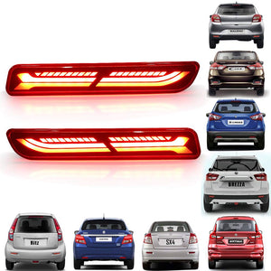 Rear Bumper LED Reflector Light For Maruti Suzuki (Type - F)