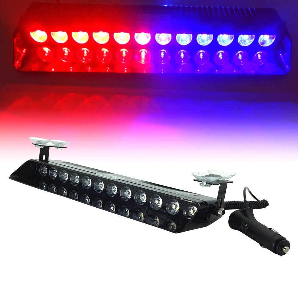 Car Oxygen-Red/Blue LED Car Dashboard Strobe Flasher Police Light 3 Modes For All Cars