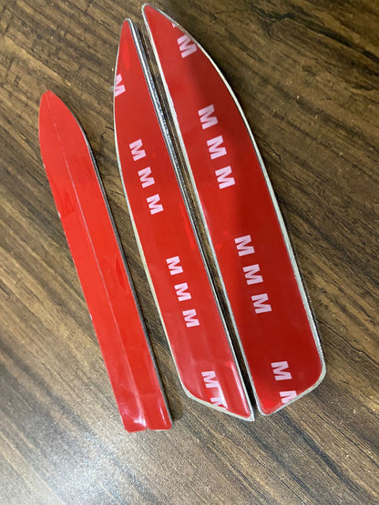 2Pcs Rallieart and 2Pcs Carbon Trin Logo Car Metal Emblem Badge Sticker Side Fender Decal Car Accessory
