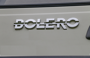 Bolero CAR Emblem Monogram/logo/Badge/Decals/3D/sticker ABS Plastic Colour (Silver,Chorme) Pack of 1 -(24 CM)