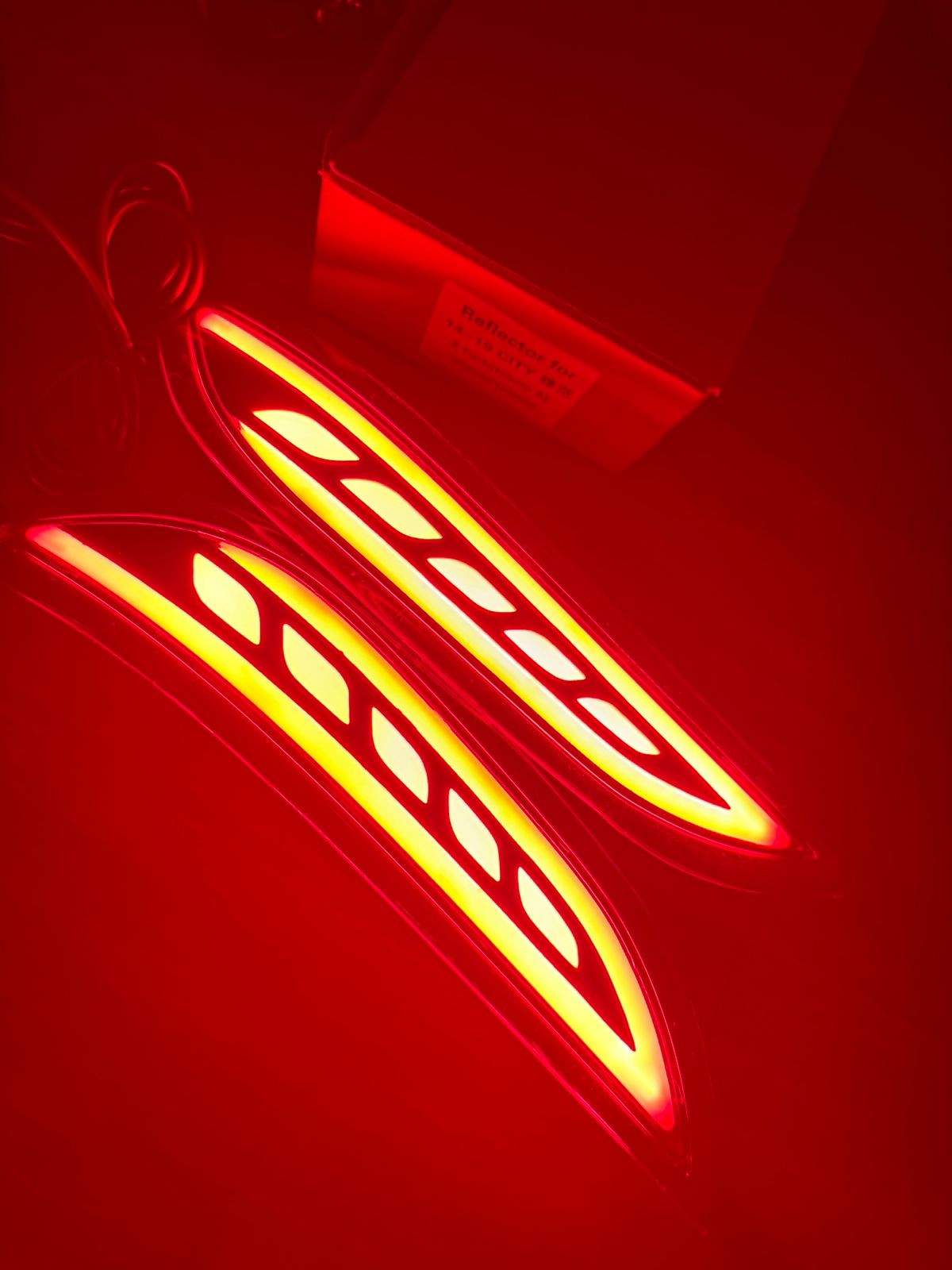 rear reflector bumper light with matix function compatible city 2014-2016 (set of 2pcs)