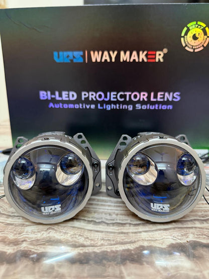 Ups waymaker RX-900 Bi-LED Projector Lens | 6000K Bright White Light  Universal Fit  12Vâ€“18V  Fast Cooling Fan 10000 RPM  Automotive Lighting Solution -1 year warrenty