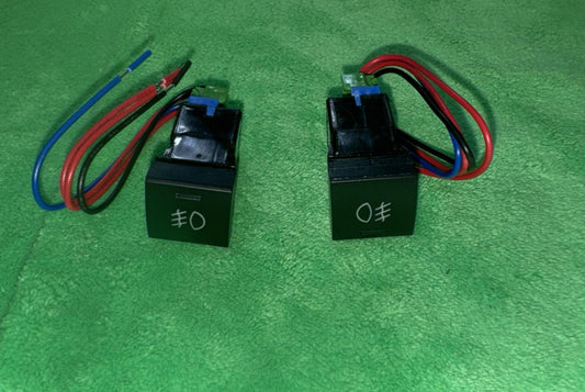Car Fog Light Switch with Wiring Harness, Front & Rear Fog Lamp Push Button Switch
