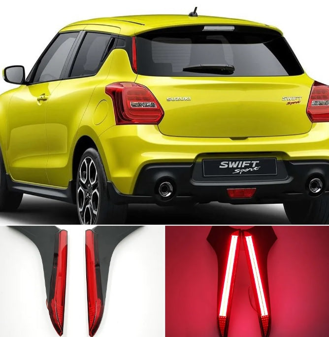 1 Pair Car LED reflector For Suzuki Swift 2017 2018 2019 2020 2021 2022 2023 Rear Fog Lamp Pillar Light Bumper Light Brake Light