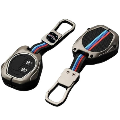 Metal Alloy Car Key Cover for Maruti Suzuki Swift,Baleno,Wagonr,Alto,Grand Vitara,Brezza,Dzire,Ertiga,Celerio,Spresso,Ignis,Ciaz,Scross,XL6,Fronx,Jimny (SZK-D2)