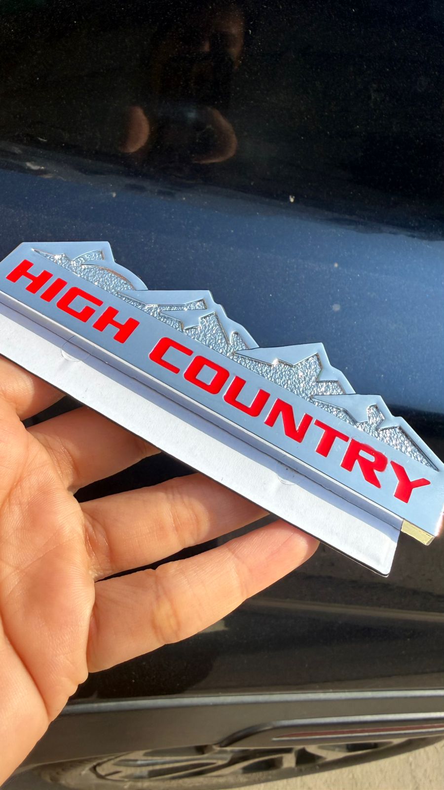 HIGH Country  Logo 12.5 x 2.8cm Car Bike Metal HIGH Country Logo Car Emblem Premium 3D Badge Auto Racing Sport Sticker Grand Tourer Decal