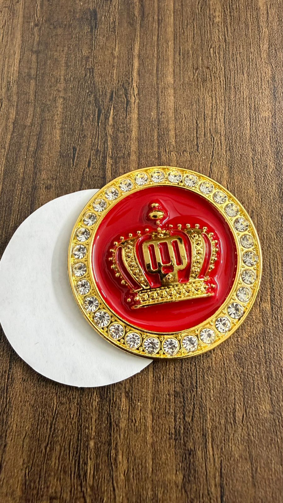 Luxury King Crown Car Sticker with Crystal Rhinestones | 3D Royal Emblem Badge | Size L-2,B-2 cm