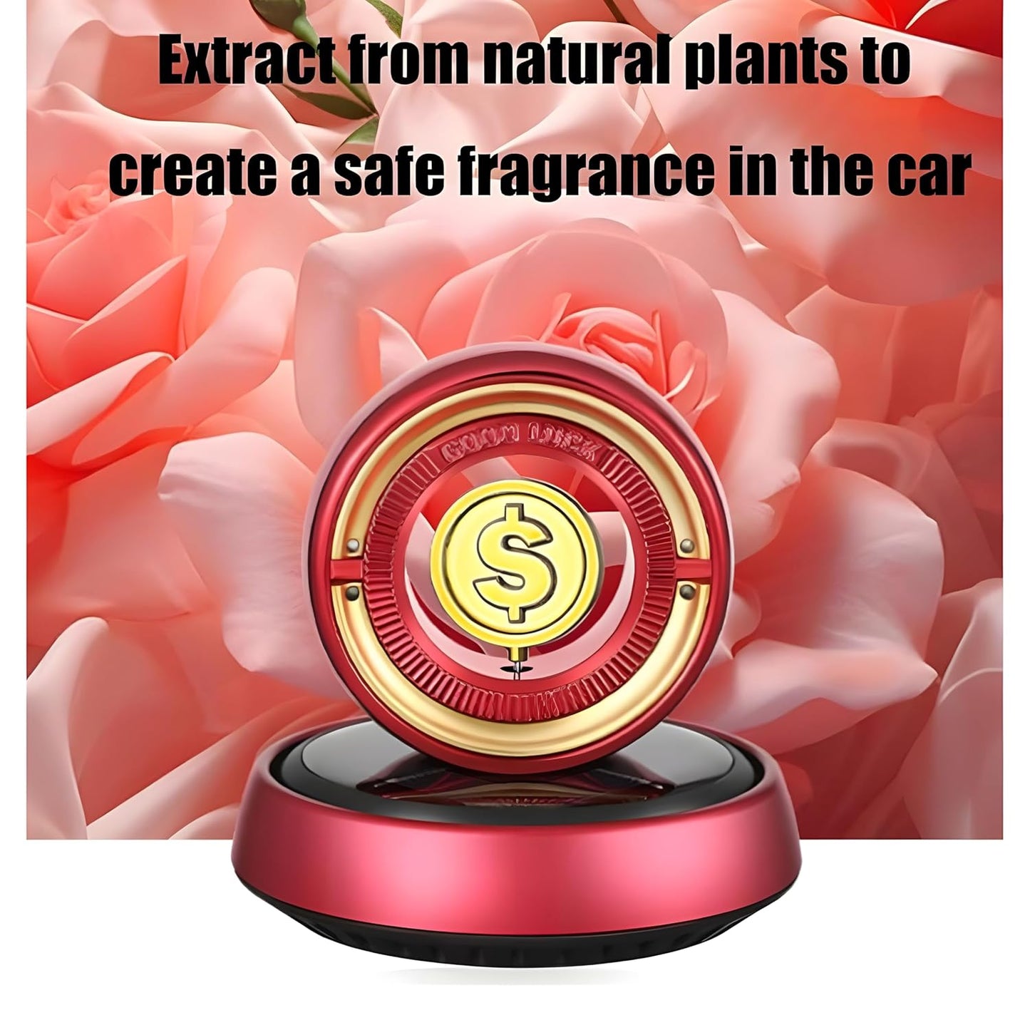 Good Luck Car Air Freshener Scent solar car Aromatherapy Car Fragrance perfume Decoration Perfume Solar Power Car Dashboard Diffuser with tablet