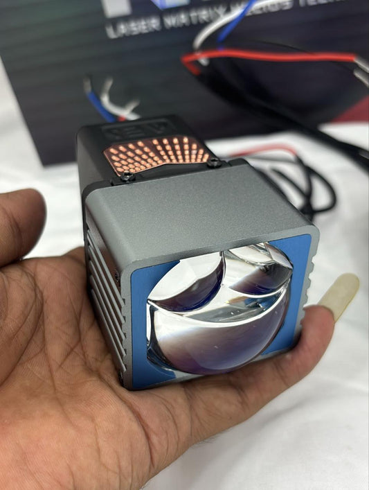 AES NM-1 Dual Laser Projector Lens 1.5 Inch | Flat Cutting Beam | Laser Matrix Helios Technology | Universal Fit for Car Headlights | Super Bright Dual Laser Fog Projector