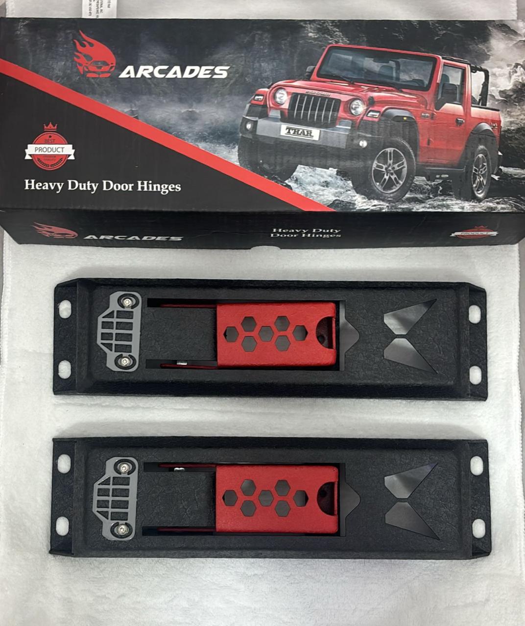 Caroxygen Door Hinges for Mahindra Thar | Premium Metal Door Hinge Thar Set of 2| Rugged Off-Road Styling Accessories |
