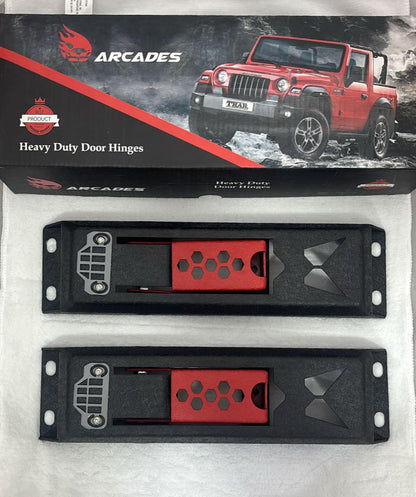 Caroxygen Door Hinges for Mahindra Thar | Premium Metal Door Hinge Thar Set of 2| Rugged Off-Road Styling Accessories |