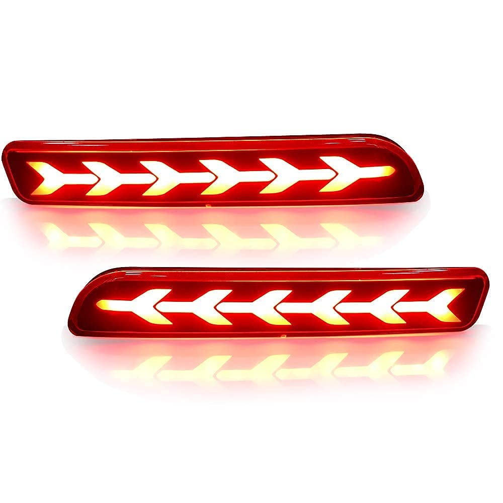 Car Reflector Led Brake Light for Bumper Rear, Back and Red- Suitable Maruti Suzuki Ertiga- 2 Pcs With Maruti Suzuki Baleno Breeza Ciaz Ertiga New Swift Dzire Scross Ritz SX4 (Random Design)