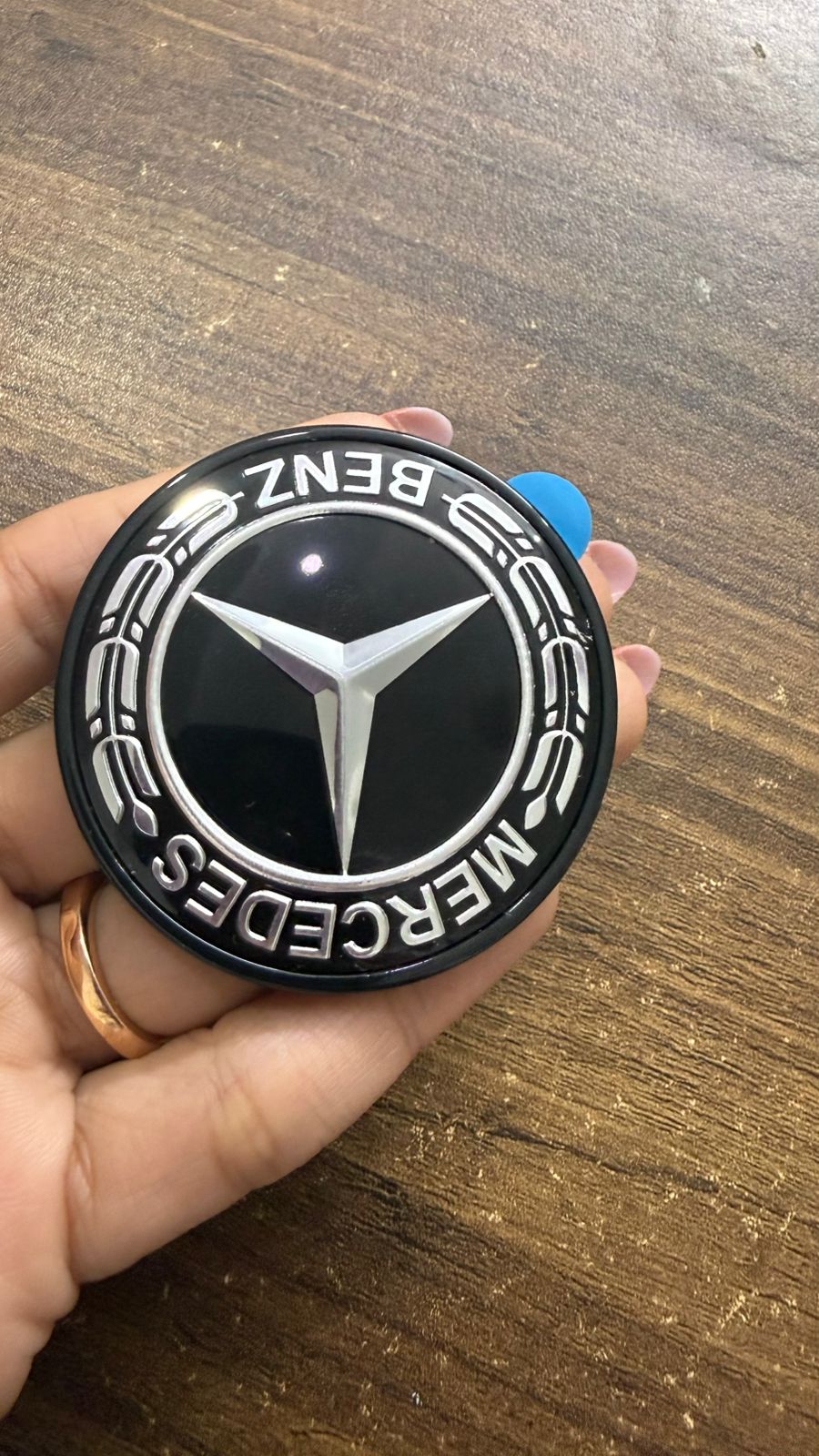 Mercedes Benz Car Steering Logo Emblem Badge |Size L-2.5,B-2.5 cm