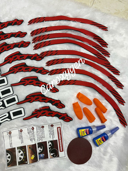 Logo Stickers Accessories for Car, Tyre Decor Sticker and Decal, Wheel Stickers for Car & Bike