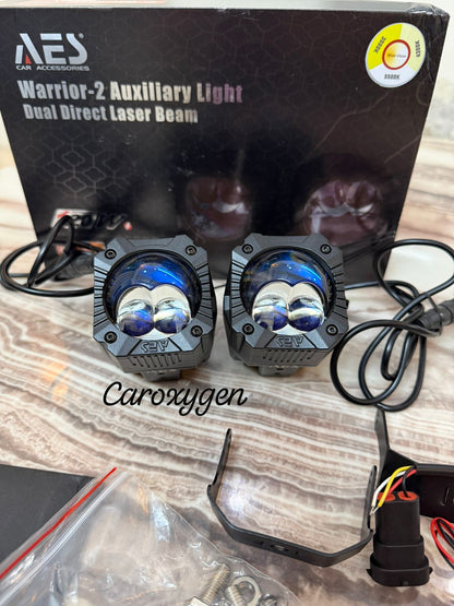 AES Warrior-2 Auxiliary Light (120W Dual Direct Laser Beam) - Tri Colour