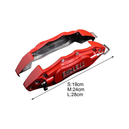 2pcs Car Aluminum Endless Brake Caliper Protector Cover for Wheel Hub 14in-15in Small Red