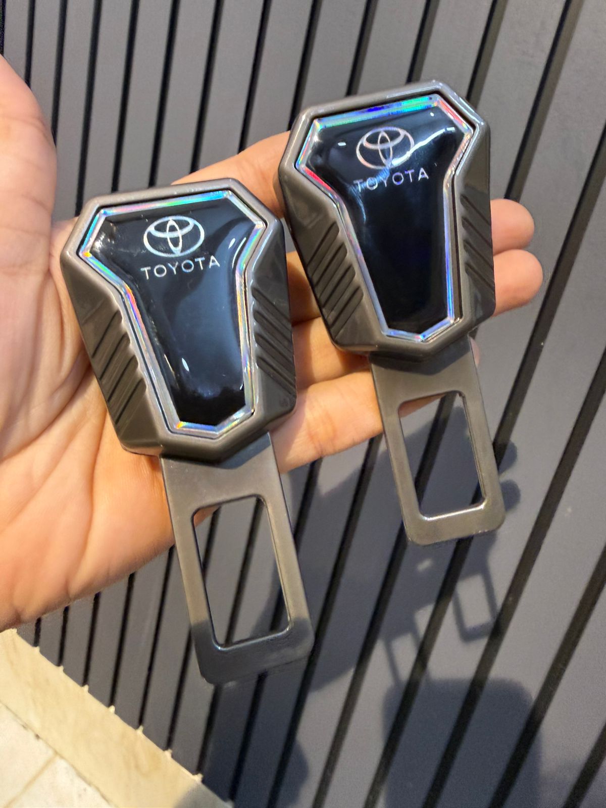 Caroxygen (2in1) Seat Belt Alarm Stopper Buckle & Holder (Pack of 2 )